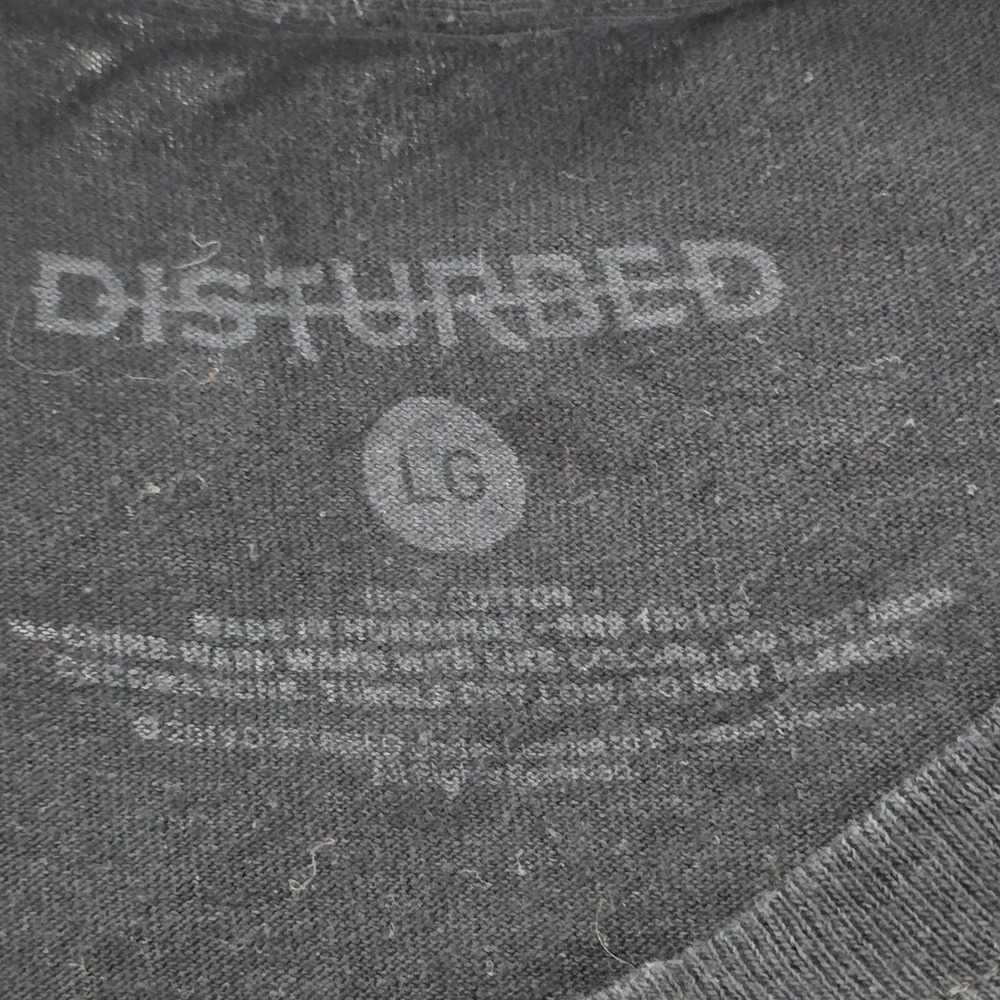 Disturbed Band T-Shirt Mens Large Black The Guy Graphic Heavy Metal Rock Tee - Picture 4 of 5